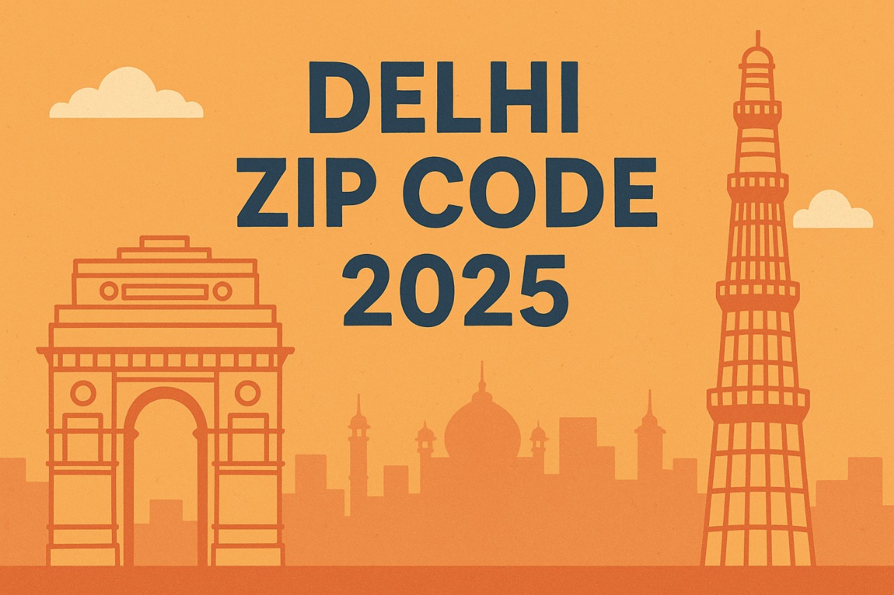Delhi ZIP Code Guide 2025 – Area Wise PIN Codes, District List & Online Lookup