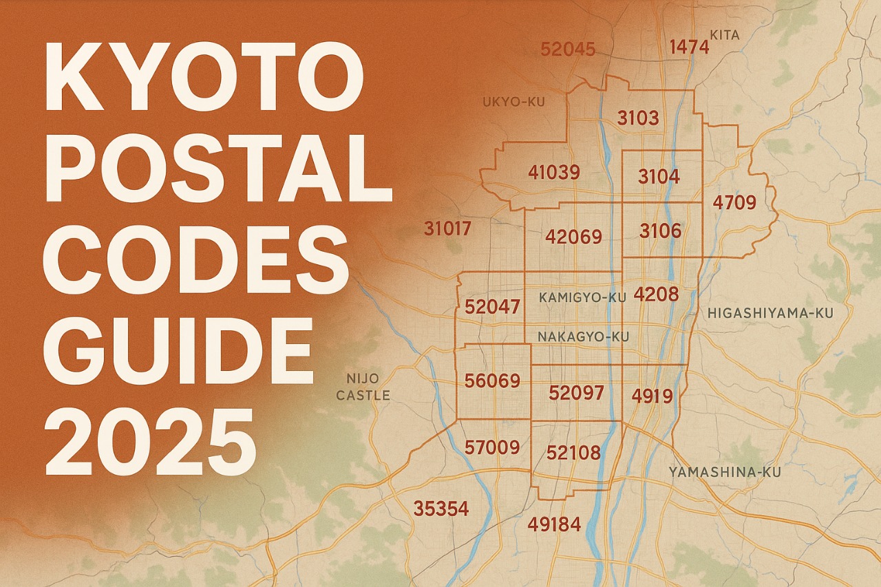 Kyoto Postal Codes Guide 2025 – City & Ward Wise ZIP Codes with Japan Address Format