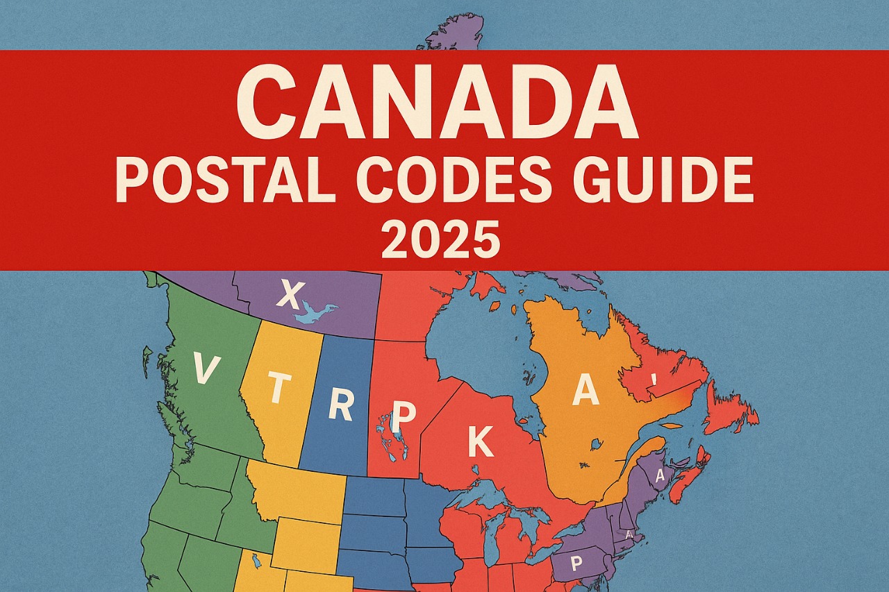 Canada Postal Codes Guide 2025 – City-Wise ZIP Code Format, Example & Lookup Tips
